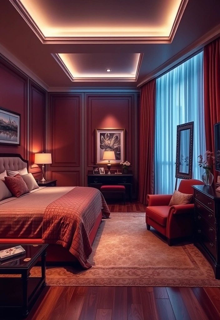 22 Baddie Aesthetic Rooms with LED Lights That Will Transform Your Space! 18 22 Baddie Aesthetic Rooms with LED Lights That Will Transform Your Space! - 17. Elegant Evening Glow