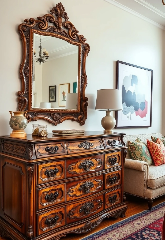 22 Cute Room Ideas Aesthetic That’ll Transform Your Space into a Dreamy Retreat! 6 22 Cute Room Ideas Aesthetic That’ll Transform Your Space into a Dreamy Retreat! - 5. Vintage Furniture Finds
