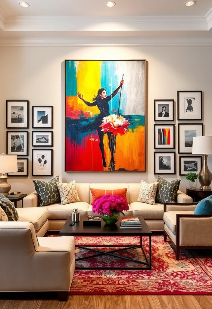 22 Cute Room Ideas Aesthetic That’ll Transform Your Space into a Dreamy Retreat! 9 22 Cute Room Ideas Aesthetic That’ll Transform Your Space into a Dreamy Retreat! - 8. Statement Wall Art