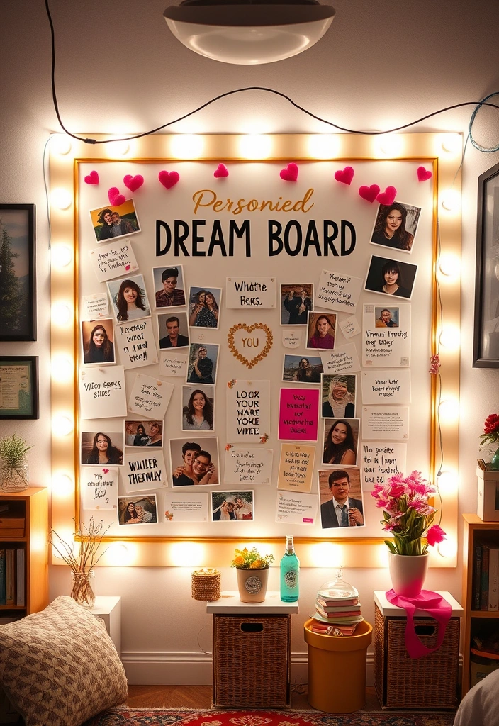 22 Baddie Aesthetic Rooms with LED Lights That Will Transform Your Space! 21 22 Baddie Aesthetic Rooms with LED Lights That Will Transform Your Space! - 20. Personalized Dream Board